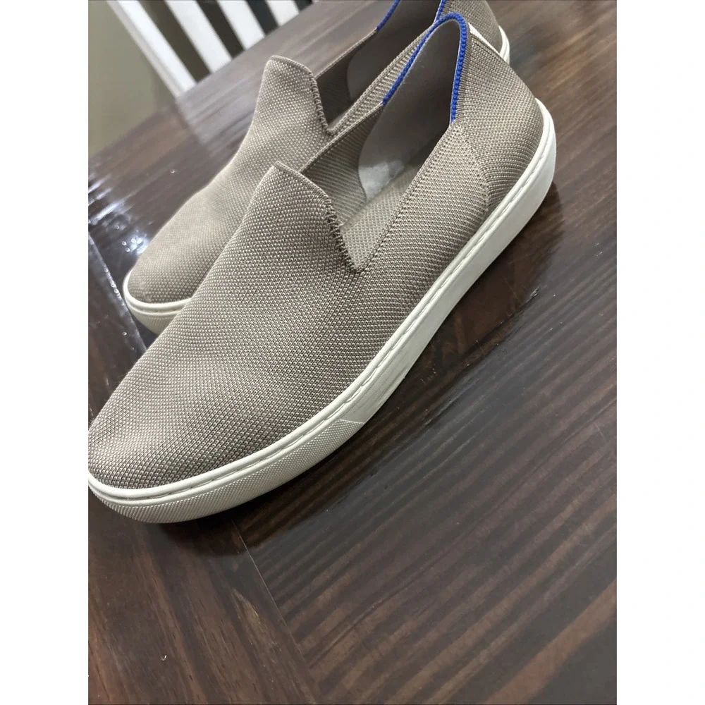 Rothys The Original Slip On Sneaker Sand Tan Knit Shoes Womens Sz 9